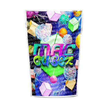 MAC Cubez Mylar Pouches Pre-Labeled - 3.5g (1/8oz) / No / 16pcs