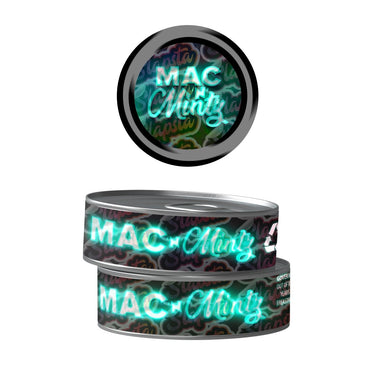 Mac N Mints Pre - Labeled 3.5g Self - Seal Tins - 60pcs