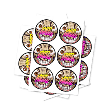 Mad Dawg Circular Stickers - 2.5cm