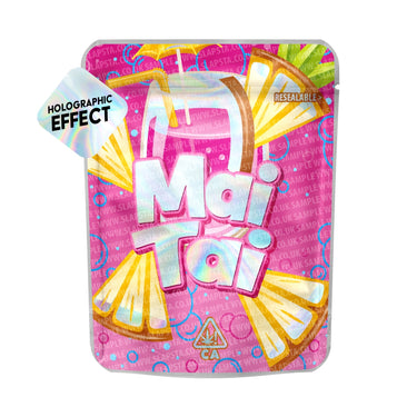 Mai Tai SFX Mylar Pouches Pre - Labeled - 3.5g (1/8oz)