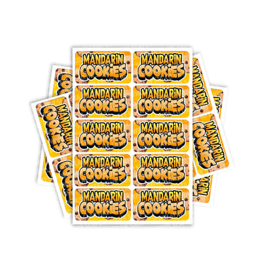 Mandarin Cookies Rectangle / Pre - Roll Labels - Pre - Roll (10.16cm x 6.7cm)