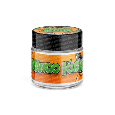 Mango Kush Glass Jars Pre - Labeled - 3.5grams (1/8oz)
