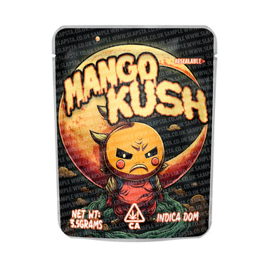 Mango Kush Mylar Pouches Pre - Labeled - 3.5g (1/8oz)
