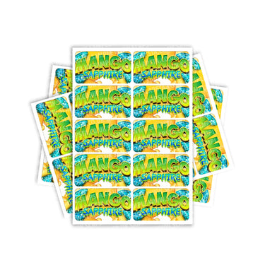 Mango Sapphire Rectangle / Pre-Roll Labels - Pre-Roll (10.16cm x 6.7cm) / 10