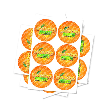 Mango Sorbet Circular Stickers - 2.5cm