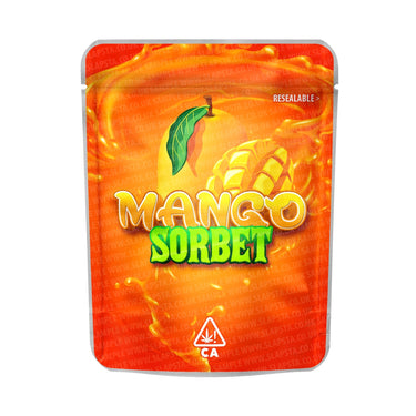 Mango Sorbet Mylar Pouches Pre-Labeled - 3.5g (1/8oz) / No / 16pcs