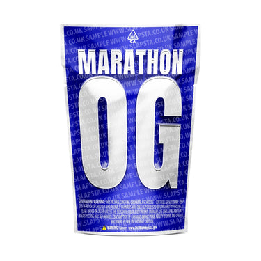 Marathon OG Mylar Pouches Pre - Labeled - 3.5g (1/8oz)