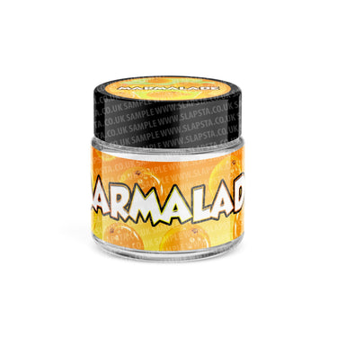 Marmalade Glass Jars Pre - Labeled - 3.5grams (1/8oz)