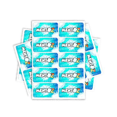 Mentoz Rectangle / Pre - Roll Labels - Pre - Roll (10.16cm x 6.7cm)