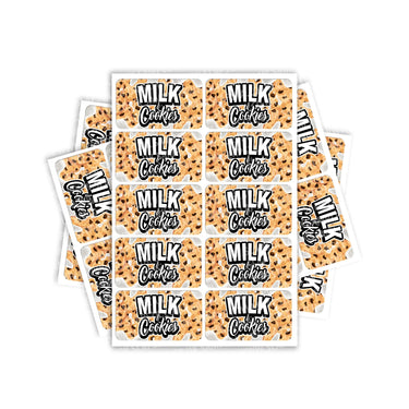 Milk And Cookies Rectangle / Pre - Roll Labels - Pre - Roll (10.16cm x 6.7cm)