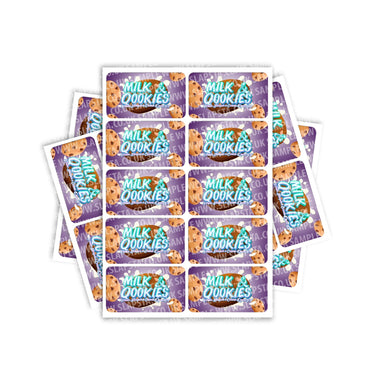 Milk And Qookies Rectangle / Pre - Roll Labels - Pre - Roll (10.16cm x 6.7cm)