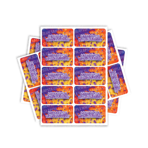Mimosa Blackcurrant Rectangle / Pre-Roll Labels - SLAPSTA
