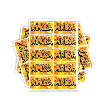 Mimosa Rectangle / Pre - Roll Labels - Pre - Roll (10.16cm x 6.7cm)