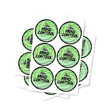 Mind Control Circular Stickers - 2.5cm