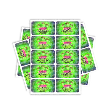 Mint Chocolate Chip Rectangle / Pre - Roll Labels - Pre - Roll (10.16cm x 6.7cm)