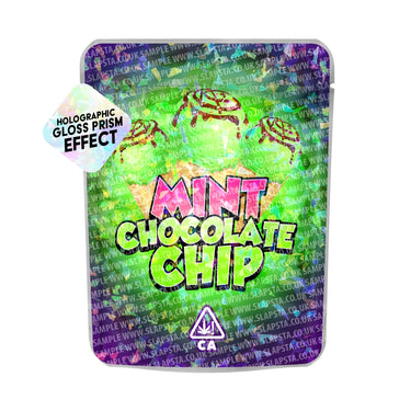 Mint Chocolate Chip SFX Mylar Pouches Pre - Labeled - 3.5g (1/8oz)