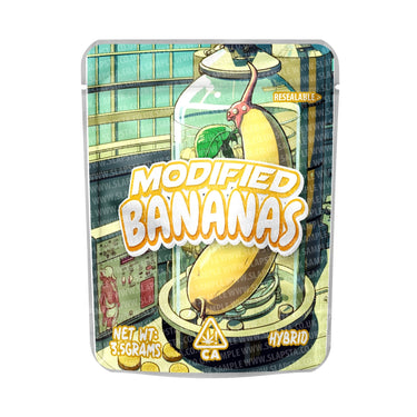 Modified Bananas Mylar Pouches Pre - Labeled - 3.5g (1/8oz)