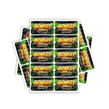 Monkey Mintz Rectangle / Pre-Roll Labels - Pre-Roll (10.16cm x 6.7cm) / 10