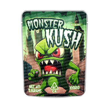 Monster Kush Mylar Pouches Pre - Labeled - 3.5g (1/8oz)