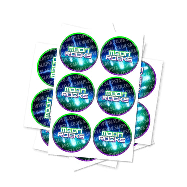 Moon Rocks Circular Stickers - 2.5cm / 25pcs