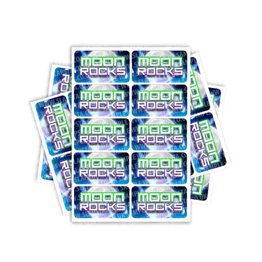 Moon Rocks Rectangle / Pre-Roll Labels - Pre-Roll (10.16cm x 6.7cm) / 10