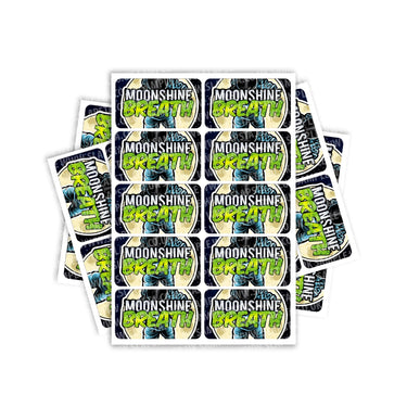 Moonshine Breath Rectangle / Pre - Roll Labels - Pre - Roll (10.16cm x 6.7cm)