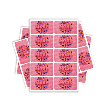 Mother Of All Berries Rectangle / Pre - Roll Labels - Pre - Roll (10.16cm x 6.7cm)