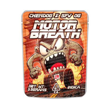 Motor Breath Mylar Pouches Pre - Labeled - 3.5g (1/8oz)