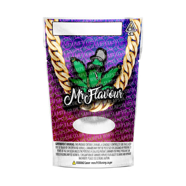 Mr Flavour Purple Mylar Pouches Pre - Labeled - 3.5g (1/8oz)
