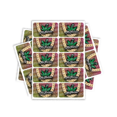 Mr Flavour Rectangle / Pre - Roll Labels - Pre - Roll (10.16cm x 6.7cm)