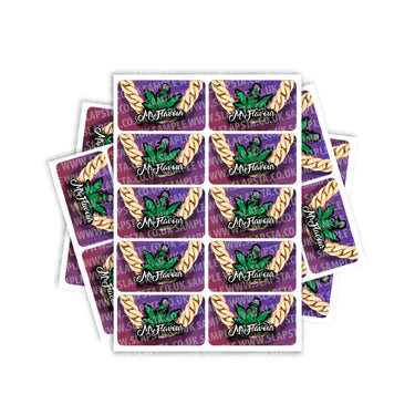 Mr Flavour Rectangle / Pre - Roll Labels - Pre - Roll (10.16cm x 6.7cm)