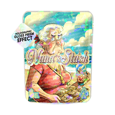 Nanas Stash SFX Mylar Pouches Pre - Labeled - 3.5g (1/8oz)