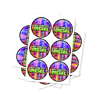 New York City Diesel Circular Stickers - 2.5cm