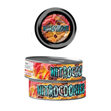 Nitro Cookies Pre - Labeled 3.5g Self - Seal Tins - 60pcs