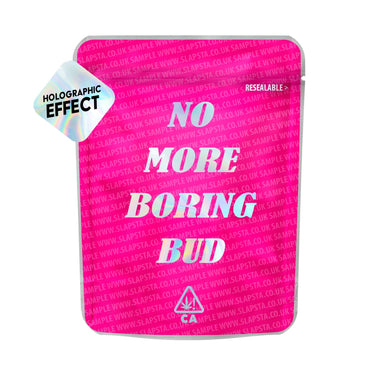 No More Boring Bud SFX Mylar Pouches Pre - Labeled - 3.5g (1/8oz)