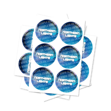 Northern Lights Circular Stickers - 2.5cm