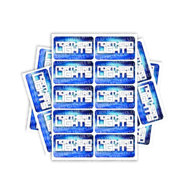 Northern Lights Rectangle / Pre - Roll Labels - Pre - Roll (10.16cm x 6.7cm)