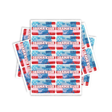 Obama Kush Rectangle / Pre - Roll Labels - Pre - Roll (10.16cm x 6.7cm)