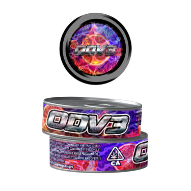 ODV3 Pre - Labeled 3.5g Self - Seal Tins - 60pcs