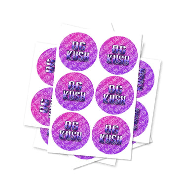 OG Kush Circular Stickers - 2.5cm