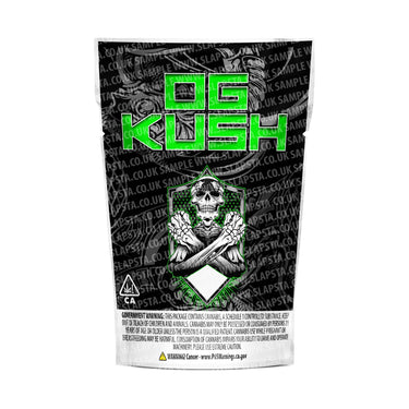 OG Kush Mylar Pouches Pre-Labeled - 3.5g (1/8oz) / No / 16pcs