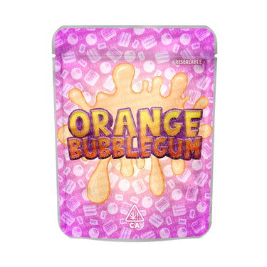 Orange Bubblegum Mylar Pouches Pre - Labeled - 3.5g (1/8oz)