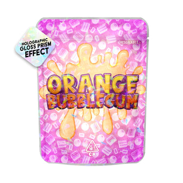 Orange Bubblegum SFX Mylar Pouches Pre-Labeled - 3.5g (1/8oz) / No / 16pcs