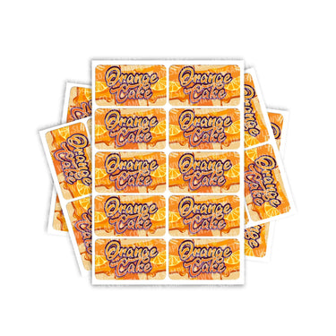 Orange Cake Rectangle / Pre-Roll Labels - Pre-Roll (10.16cm x 6.7cm) / 10