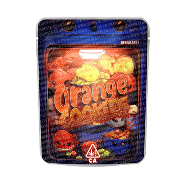 Orange Cookies Mylar Pouches Pre - Labeled - 3.5g (1/8oz)