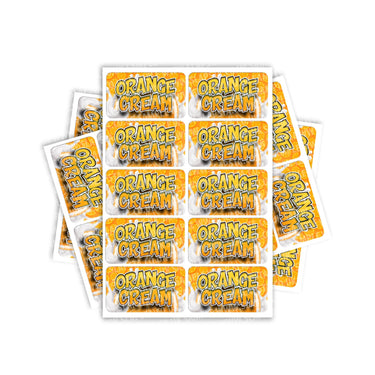 Orange Cream Rectangle / Pre - Roll Labels - Pre - Roll (10.16cm x 6.7cm)