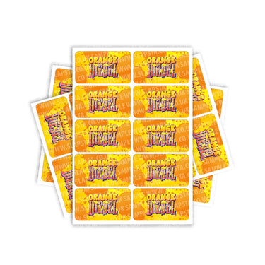 Orange Diesel Rectangle / Pre - Roll Labels - Pre - Roll (10.16cm x 6.7cm)