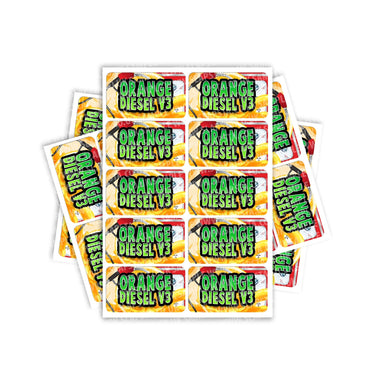 Orange Diesel V3 Rectangle / Pre - Roll Labels - Pre - Roll (10.16cm x 6.7cm)