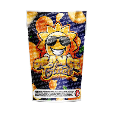 Orange Glaze Mylar Pouches Pre-Labeled - 3.5g (1/8oz) / No / 16pcs