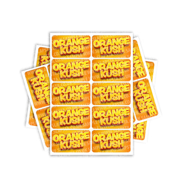 Orange Kush Rectangle / Pre-Roll Labels - Pre-Roll (10.16cm x 6.7cm) / 10